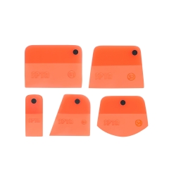SPTA 5PCS Film Work Squeegee Kit,Flexible TPU Squeegee Kit with Different Size Anti-Scratch Rubber Squeegee for car vinyl wrapping, window tint/film/decal installation