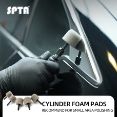 SPTA Mini Polishing Pads Set,5Pcs Gray 5mm Shank Flexible Shaft Cylinder Polishing Pads Set,Car Detailing Pads For Small Area for Flexible Shaft