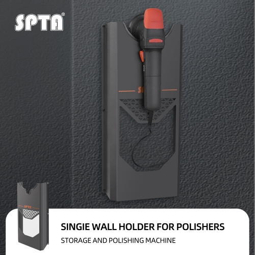 SPTA Single Wall Holder for Polishers,Polisher Wall Holder ,Mounted Rack Organizer for Dual Action & Rotary Polishers, Ideal for Mobile Detailing & Garage Setup, Space-Saving Detailing Storage