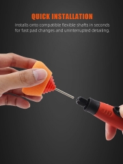 SPTA Mini Polishing Pads Set,5pcs Orange Flexible Shaft Flat Polishing Pads Set,Car Detailing Pads For Small Area for Flexible Shaft & Drill Attachment
