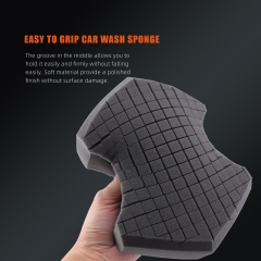 SPTA MT045 Car Wash Sponge, Foam Grid Car Wash Sponge for Soap and Rinseless Washing, Cross-Cut, Easy Grip, Large Sponge. Durable, Soft, Scratch-Free Car Cleaning and Detailing