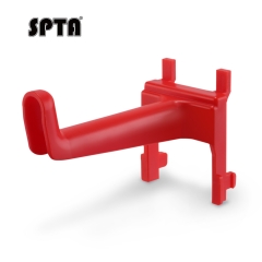 SPTA OT026 Large Single Hook Plastic Scraper Red Hook Made With Plastic Bristle For Holding Various Tools&Sprayer and Microfiber Cloth