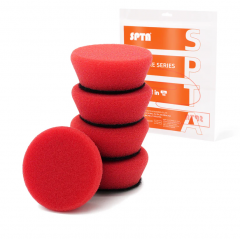 SPTA 5Pack 1Inch /2Inch T10 Ultra-Fine Finishing Foam Polishing Pad Swirl-Free, Gloss Finish Polish Pad For DA/RO Car Polisher To Remove Light Cutting Pad ,Remove Car Wash Scratches & Ultra-Fine Swirl Marks For Car Detailing, Tight Areas and Small Spaces