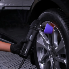 SPTA Blue M14 Polishing Cone, Car Wheel Hub Rotary Poliher Buffing Sponge Pads , Polishing Ball,Car Buffers and Polishers Cone Pad for Drill, Attaches to Rotary Tool