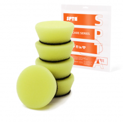 SPTA 5Pack 1Inch /2Inch T80 Intensive Cutting Swirl-Free Foam Polishing Pad For DA/RO/GA Car Buffer Polisher To Remove 1500/2000# sanding disc marks, swirl marks & heavy/medium oxidation For Car Detailing, Tight Areas and Small Spaces