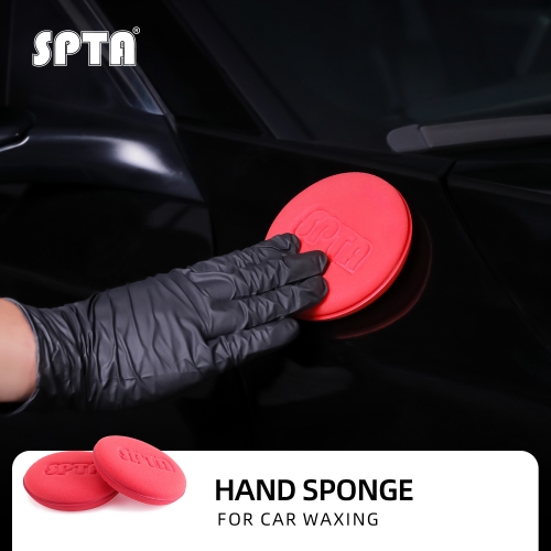 SPTA 5 Inch Waxing Sponge Ultra Soft Foam Waxing Applicator High Density Polyester Sponge Pad for Car Waxing