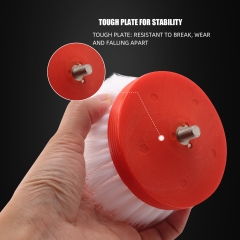 SPTA 3 inch Mini Brush for Car Polisher , Orange and White Car Detail Brush Made With PP Bristle For Home & Carpet & Office & More, Detailing Brush With Thread 5/16-24 For Car Carpet Floor Mats, Kitchen, Bathroom