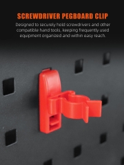 SPTA OT027 Round Card Hook Plastic Scraper Red Hook Made With Plastic Bristle For Holding Various Tools&Sprayer and Microfiber Cloth