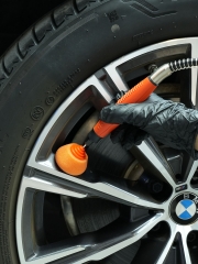 SPTA Mini Polishing Pads Set,5pcs Orange Flexible Shaft Flat Polishing Pads Set,Car Detailing Pads For Small Area for Flexible Shaft & Drill Attachment