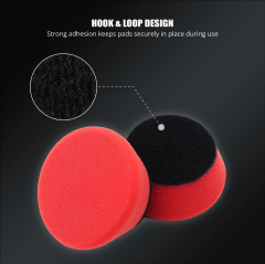 SPTA 5Pack 1Inch /2Inch T10 Ultra-Fine Finishing Foam Polishing Pad Swirl-Free, Gloss Finish Polish Pad For DA/RO Car Polisher To Remove Light Cutting Pad ,Remove Car Wash Scratches & Ultra-Fine Swirl Marks For Car Detailing, Tight Areas and Small Spaces