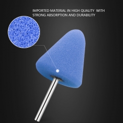 SPTA Mini Polishing Pads Set,5Pcs Blue Flexible Shaft Cone Polishing Pad Set,Car Detailing Pads For Small Area for Flexible Shaft & Drill Attachment