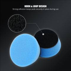 SPTA 5Pack 1Inch /2Inch T60 Blue Moderate-Cut Foam Polishing Pad For DA/RO Car Polisher To Remove Light Cutting Pad ,Remove 2000# Sanding Disc Marks ,Fine Scratches & Light Oxidation High-Cut Foam Pad For Car Detailing, Tight Areas and Small Spaces