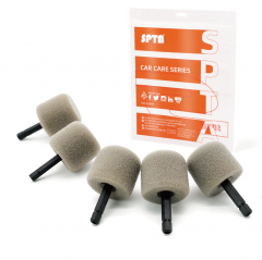 SPTA Mini Polishing Pads Set,5Pcs Gray 5mm Shank Flexible Shaft Cylinder Polishing Pads Set,Car Detailing Pads For Small Area for Flexible Shaft