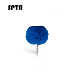 SPTA Blue Detailing Polishing Ball,Ball Buffing Polishing Pads 3 Inch Fine Cut Sponge Car Wheel Polishers Detail Polisher Tool ,Car Hub Polishing Sponge Pad with 1/4