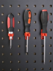 SPTA OT027 Round Card Hook Plastic Scraper Red Hook Made With Plastic Bristle For Holding Various Tools&Sprayer and Microfiber Cloth