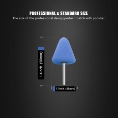 SPTA Mini Polishing Pads Set,5Pcs Blue Flexible Shaft Cone Polishing Pad Set,Car Detailing Pads For Small Area for Flexible Shaft & Drill Attachment