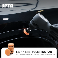 SPTA 5Pack 1Inch /2Inch T40 Orange Medium-Cut Foam Polishing Pad For DA/RO Car Polisher To Remove Light Cutting Pad ,Remove 2000# Sanding Disc Marks ,Fine Scratches & Light Oxidation High-Cut Foam Pad For Car Detailing, Tight Areas and Small Spaces