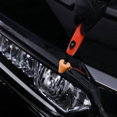 SPTA Mini Polishing Pads Set,5Pcs Orange Flexible Shaft Cone Polishing Pad Set,Car Detailing Pads For Small Area for Flexible Shaft & Drill Attachment