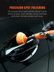SPTA Mini Polishing Pads Set,5pcs Orange Flexible Shaft Flat Polishing Pads Set,Car Detailing Pads For Small Area for Flexible Shaft & Drill Attachment