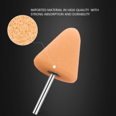SPTA Mini Polishing Pads Set,5Pcs Orange Flexible Shaft Cone Polishing Pad Set,Car Detailing Pads For Small Area for Flexible Shaft & Drill Attachment