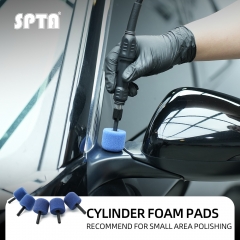SPTA Mini Polishing Pads Set,5Pcs Blue 5mm Shank Flexible Shaft Cylinder Polishing Pads Set,Car Detailing Pads For Small Area for Flexible Shaft