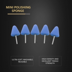 SPTA Mini Polishing Pads Set,5Pcs Blue Flexible Shaft Cone Polishing Pad Set,Car Detailing Pads For Small Area for Flexible Shaft & Drill Attachment