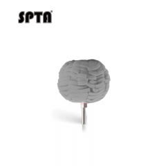 SPTA Grey Detailing Polishing Ball,Ball Buffing Polishing Pads 3 Inch Fine Cut Sponge Car Wheel Polishers Detail Polisher Tool ,Car Hub Polishing Sponge Pad with 1/4