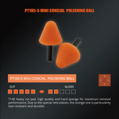 SPTA Mini Polishing Pads Set,5Pcs Orange 5mm Shank Flexible Shaft Cone Polishing Pads Set,Car Detailing Pads For Small Area for Flexible Shaft