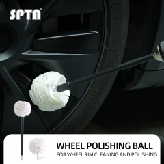 SPTA Wheel and Rim Polishing Ball, Auto Cone Metal Polish Buffing Polishing Ball, Drill Buffing Sponge Pads Buffing Wheel for Drill , Wool Buffing for Automotive Car Wheel Hub Care