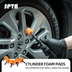 SPTA Mini Polishing Pads Set,5Pcs Orange 5mm Shank Flexible Fhaft Cylinder Polishing Pads Set,Car Detailing Pads For Small Area for Flexible Shaft