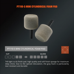 SPTA Mini Polishing Pads Set,5Pcs Gray 5mm Shank Flexible Shaft Cylinder Polishing Pads Set,Car Detailing Pads For Small Area for Flexible Shaft