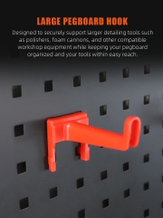 SPTA OT026 Large Single Hook Plastic Scraper Red Hook Made With Plastic Bristle For Holding Various Tools&Sprayer and Microfiber Cloth