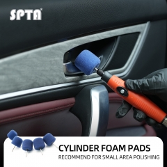 SPTA Mini Polishing Pads Set, 5Pcs Blue Flexible Shaft Cylinder Polishing Pad Set,Car Detailing Pads For Small Area for Flexible Shaft & Drill Attachment