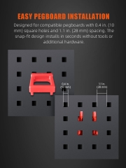 SPTA OT030 Sprayer and Microfiber Cloth Hook Plastic Scraper Red Hook Made With Plastic Bristle For Holding Various Tools&Sprayer and Microfiber Cloth