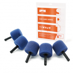SPTA Mini Polishing Pads Set,5Pcs Blue 5mm Shank Flexible Shaft Cylinder Polishing Pads Set,Car Detailing Pads For Small Area for Flexible Shaft