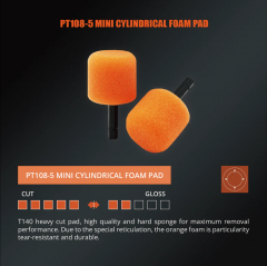 SPTA Mini Polishing Pads Set,5Pcs Orange 5mm Shank Flexible Fhaft Cylinder Polishing Pads Set,Car Detailing Pads For Small Area for Flexible Shaft