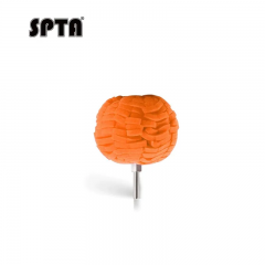 SPTA Orange Detailing Polishing Ball,Ball Buffing Polishing Pads 3 Inch Fine Cut Sponge Car Wheel Polishers Detail Polisher Tool ,Car Hub Polishing Sponge Pad with 1/4