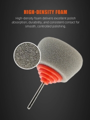 SPTA Mini Polishing Pads Set,5pcs Grey Flexible Shaft Flat Polishing Pads Set,Car Detailing Pads For Small Area for Flexible Shaft & Drill Attachment