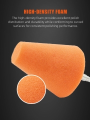 SPTA Orange 6mm Shank Polishing Cone, Car Wheel Hub Drill Buffing Sponge Pads , Polishing Ball,Car Buffers and Polishers Cone Pad for Drill, Attaches to Standard Household Drill