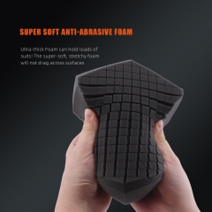 SPTA MT045 Car Wash Sponge, Foam Grid Car Wash Sponge for Soap and Rinseless Washing, Cross-Cut, Easy Grip, Large Sponge. Durable, Soft, Scratch-Free Car Cleaning and Detailing