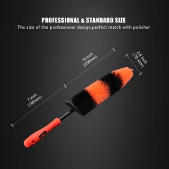 SPTA Car Rim & Wheel Cleaning Brush,Soft Bristle Small Long Car Tire Detailing Washing Tool for Exhaust Tips Engine, Vehicle Motorcycles Auto Truck SUV RV, No Scratches