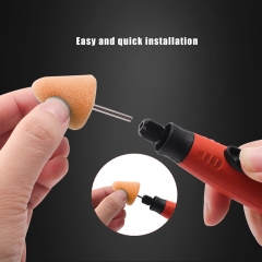 SPTA Mini Polishing Pads Set,5Pcs Orange Flexible Shaft Cone Polishing Pad Set,Car Detailing Pads For Small Area for Flexible Shaft & Drill Attachment