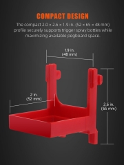 SPTA OT030 Sprayer and Microfiber Cloth Hook Plastic Scraper Red Hook Made With Plastic Bristle For Holding Various Tools&Sprayer and Microfiber Cloth