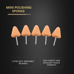SPTA Mini Polishing Pads Set,5Pcs Orange Flexible Shaft Cone Polishing Pad Set,Car Detailing Pads For Small Area for Flexible Shaft & Drill Attachment