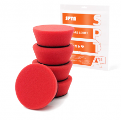SPTA 5Pack 1Inch /2Inch T10 Ultra-Fine Finishing Foam Polishing Pad Swirl-Free, Gloss Finish Polish Pad For DA/RO Car Polisher To Remove Light Cutting Pad ,Remove Car Wash Scratches & Ultra-Fine Swirl Marks For Car Detailing, Tight Areas and Small Spaces