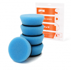 SPTA 5Pack 1Inch /2Inch T60 Blue Moderate-Cut Foam Polishing Pad For DA/RO Car Polisher To Remove Light Cutting Pad ,Remove 2000# Sanding Disc Marks ,Fine Scratches & Light Oxidation High-Cut Foam Pad For Car Detailing, Tight Areas and Small Spaces