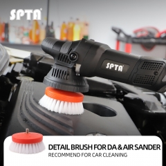 SPTA 3 inch Mini Brush for Car Polisher , Orange and White Car Detail Brush Made With PP Bristle For Home & Carpet & Office & More, Detailing Brush With Thread 5/16-24 For Car Carpet Floor Mats, Kitchen, Bathroom