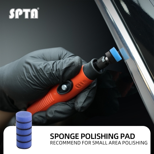 SPTA 5Pack 2Inch Blue Medium Cut Polishing Pad for Car Buffer Polisher Compound Polishing Sponge Pads Compounding, Polishing,Remove 1500#/2000# Sanding Marks For Car Detailing, Tight Areas and Small Spaces