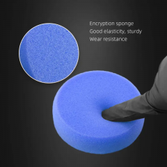SPTA 2Pack 3Inch Blue Medium Cut Polishing Pad for Car Buffer Polisher Compound Polishing Sponge Pads Compounding, Polishing,Remove 1500#/2000# Sanding Marks For Car Detailing, Tight Areas and Small Spaces