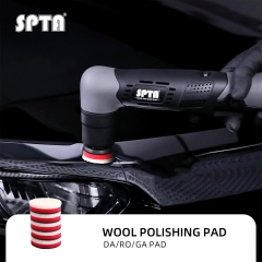 SPTA 5Pack 2Inch Japanese Wool Polishing Pad, T120 Heavy Cut Wool Pad to Remove 1200#/1500# Sanding Disc Marks, Deep Scratches, Orange Peel and Heavy Oxidation for Automotive, Car, RV, Motorbike & Boat
